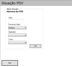 Abrindo PDV